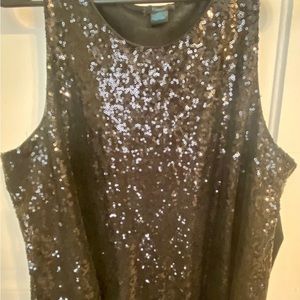 Rue 21 Sequin Black Tank Top